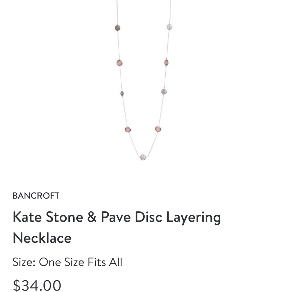 Brand new pave and stone layering necklace